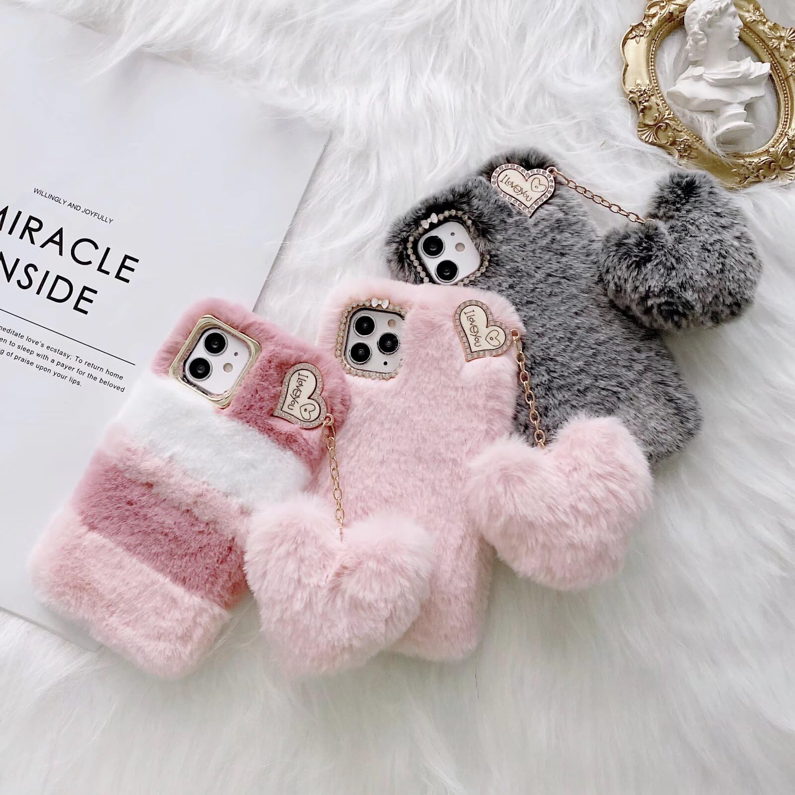 Amazon.com: Miagon Cute Fluffy Case for Xiaomi Redmi Note 13